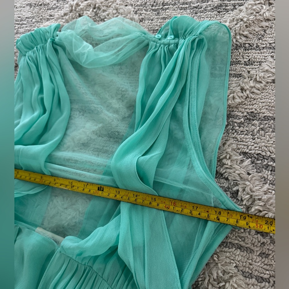 Anthropology Forever That Girl Sheer Plunge Chiffon Maxi Dress Size L - Picture 14 of 16